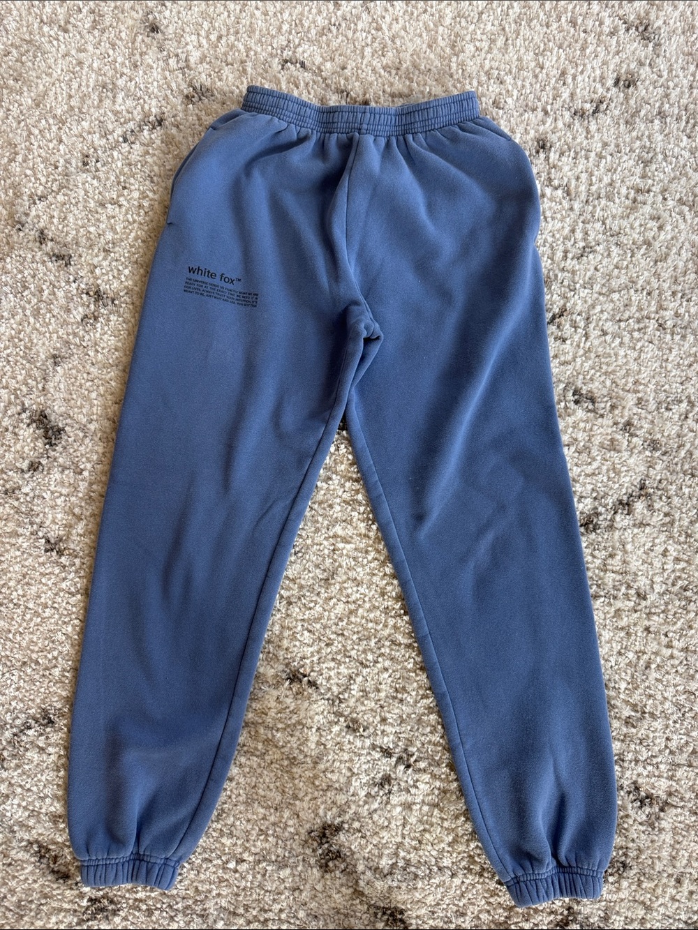 Blue White Fox Fleece Jogger Pants size small like new condition size
